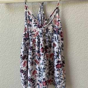 American Eagle flowy crop floral tank top